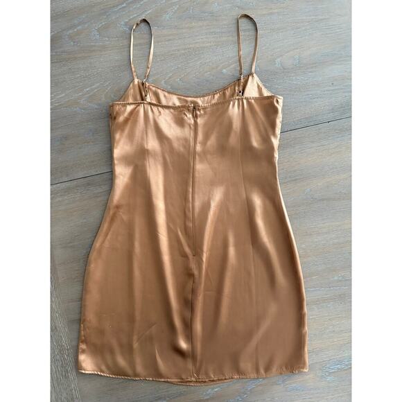 Reformation mezcal 100% silk brown mini dress (size 4) - Picture 6 of 6